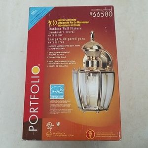 Lowes portfolio brass outdoor wall fixture